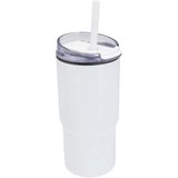 540 ml RCS Becher aus recyceltem Material, doppelwandig isoliert, mit Trinkhalm - Marlixhla