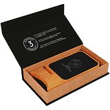 Kabelloser 10-Watt-Ladeständer aus Holz mit Leuchtlogo - Andin