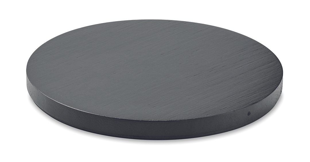 Rundes kabelloses Ladegerät aus Bambus Rudoni