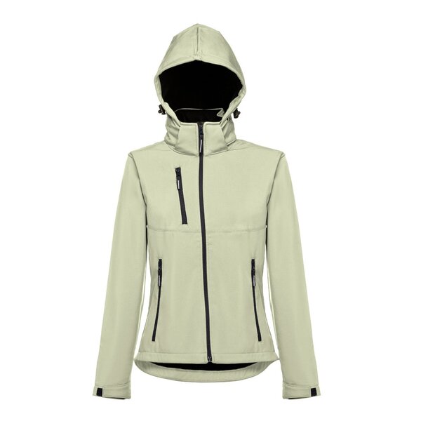 Softshelljacke für Damen, mit abnehmbarer Kapuze Badala