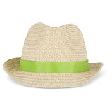 Pflanzlicher Strohhut mit farbigem Band Betonnel