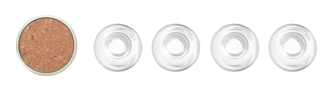 Karaffe aus recyceltem Glas 1L Leenjasca