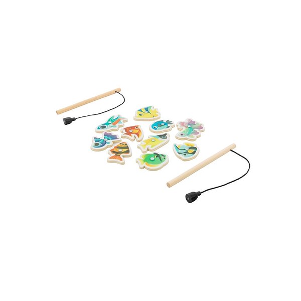 Angelspiel mit 10 Holzfischen, ideal für Kinder Itarjasch