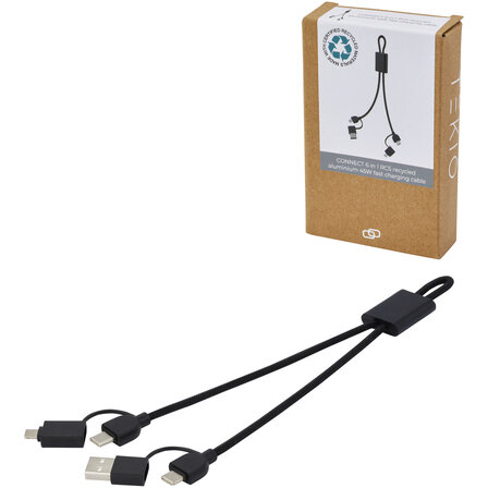 6-in-1 Schnellladekabel 45W aus recyceltem RCS Aluminium - Ruing