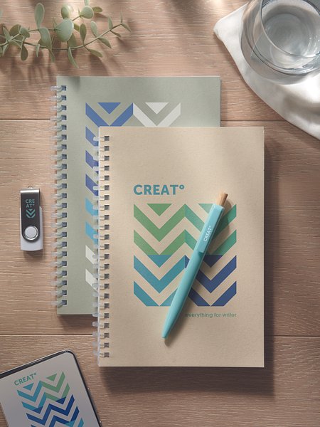 DIN A5 Notizbuch Karton Helinan