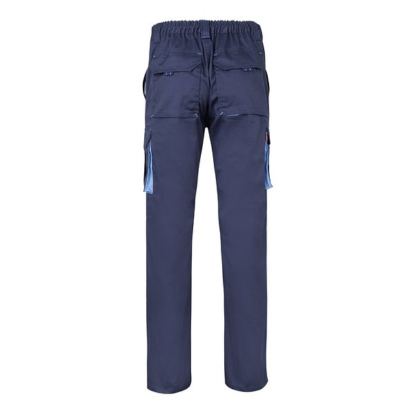 Zweifarbige Twill-Hose mit mehreren Taschen (200 g/m²), aus Baumwolle (35 %) und Polyester (65 %) Leenico