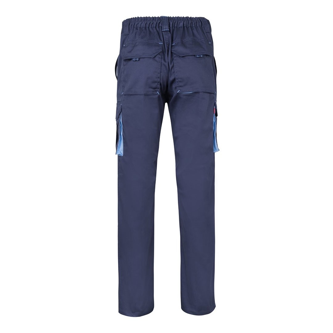 Zweifarbige Twill-Hose mit mehreren Taschen (200 g/m²), aus Baumwolle (35 %) und Polyester (65 %) Leenico