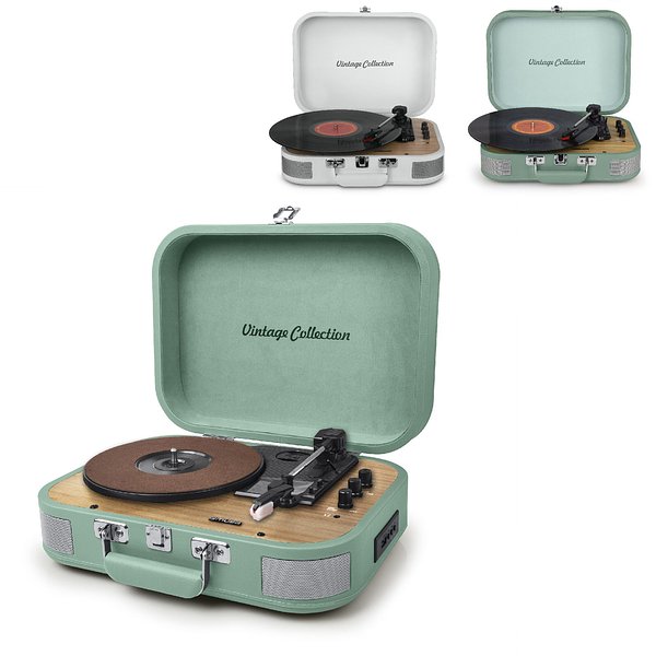 vintage Plattenspieler Bluetooth und AUX-Anschluss 2x5W Jovia