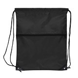 Kordelzugtasche 210T R-PET mit Reißverschluss Rueli