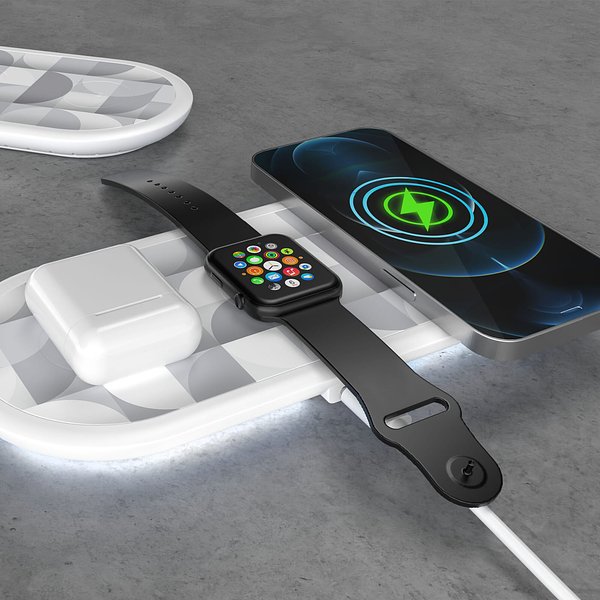 3-in-1 15W Drahtloses Ladegerät für Handys, Apple Watch und AirPods. Durin