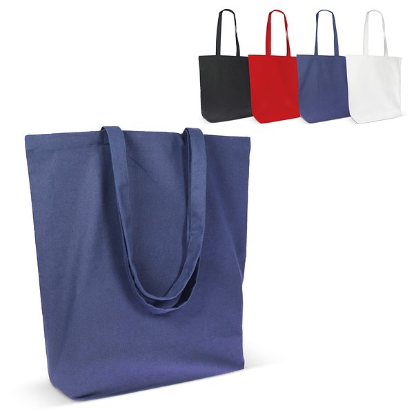 Einkaufstasche Bio-Baumwolle farbig lang 270g/m² 42x12x43 cm Marjaspat
