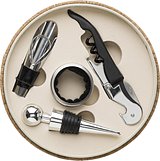 Weinset Dichan | Kunstleder mit Korkoptik | 4 St.