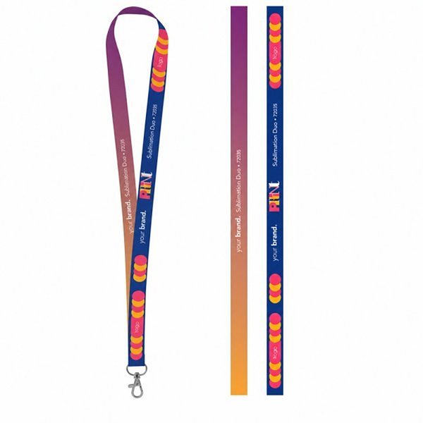Gedrucktes Muster von Lanyard SUBLIMATION Long II (20 mm) aus Polyester Helinelvep