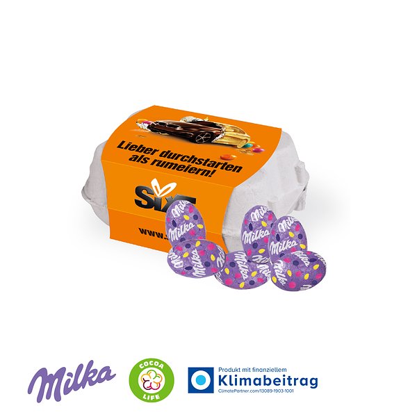 Schoko-Eier 6er-Set mit Milka Alpenmilch-Eier