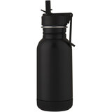 400 ml Sportflasche aus Edelstahl mit Strohhalm und Schlaufe - Emeritat