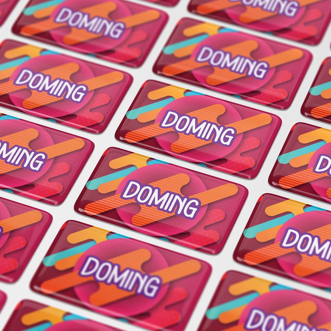 Doming Rechteck 80x25 mm Steillia