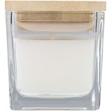 Quadratische Glaskerze mit Bambusdeckel - Badi