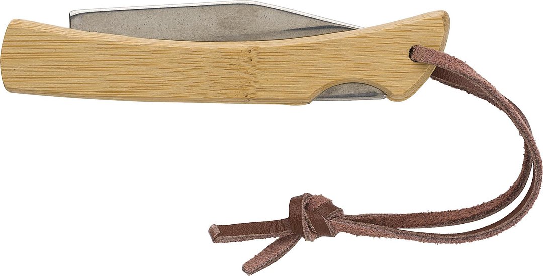 Klappbares Messer aus Edelstahl und Bambus Ruelvep
