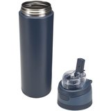 800 ml RCS Trinkflasche aus recyceltem, einwandigem Edelstahl mit Multifunktionsdeckel und Klappstrohhalm - Gillingin