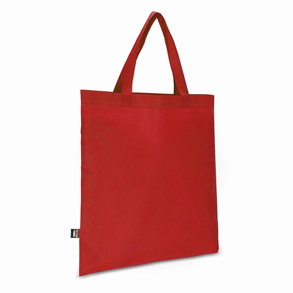R-PET Tragetasche aus Non Woven mit kurzen Griffen 38 x 42cm 75g/m² Lolfep