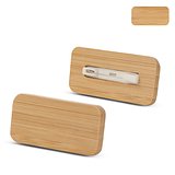 Namensschild aus Bambus mit Anstecknadel Razer