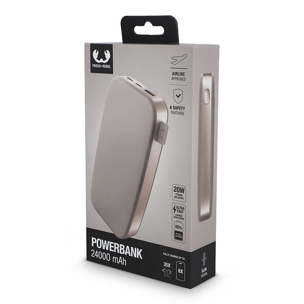 Fresh 'n Rebel Powerbank 24000 mAh PD USB-C - Ultra Forte Beatht