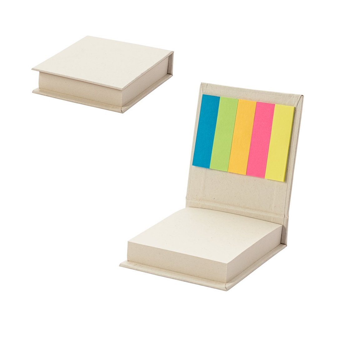 Büroset 2-in-1- aus 100 % Recyclingpapier mit 6 Haftnotizblöcken Frilli