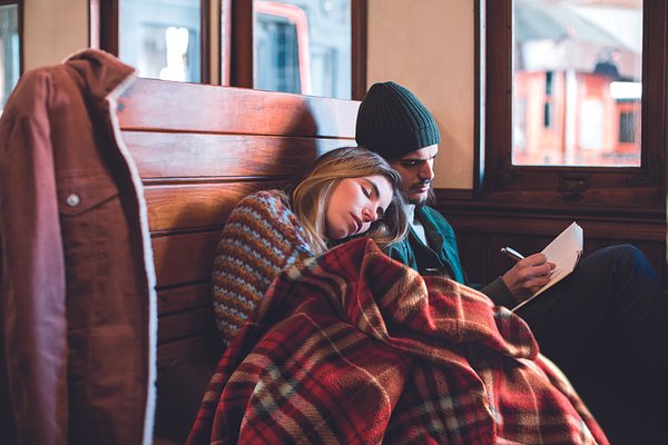 RPET Fleece-Reisedecke Karo Waltia