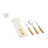 3-teiliges Set aus Akazienholz Ueliun