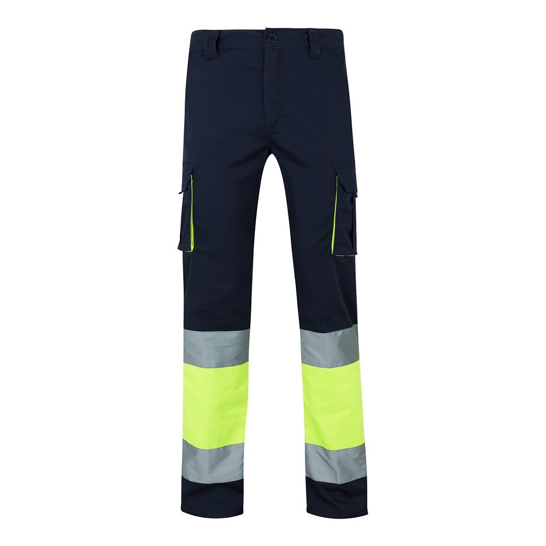 Zweifarbige Stretch-Hose mit mehreren Taschen (240 g/m²), aus Baumwolle (46 %), EME (38 %) und Polyester (16 %) Trineli