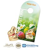 Promotion-Card Türanhänger mit Goldhase von Lindt