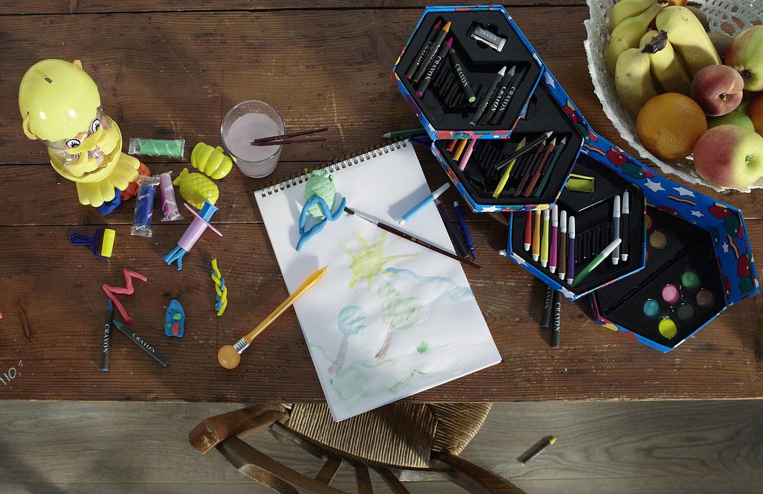 Kunst-Set Dinatha | Sechseckige Kartonbox | 54 St.