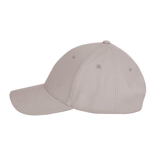 Kappe aus 100 % gebürsteter Baumwolle (260 g/m²) mit 6 Paneelen Raitlin
