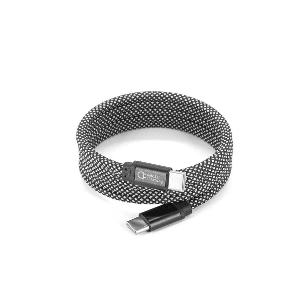 USB-C-zu-USB-C-Kabel mit geflochtenem Polyesterkabel (60 W) und einem Magnetsystem zum einfachen Aufwickeln Lorith