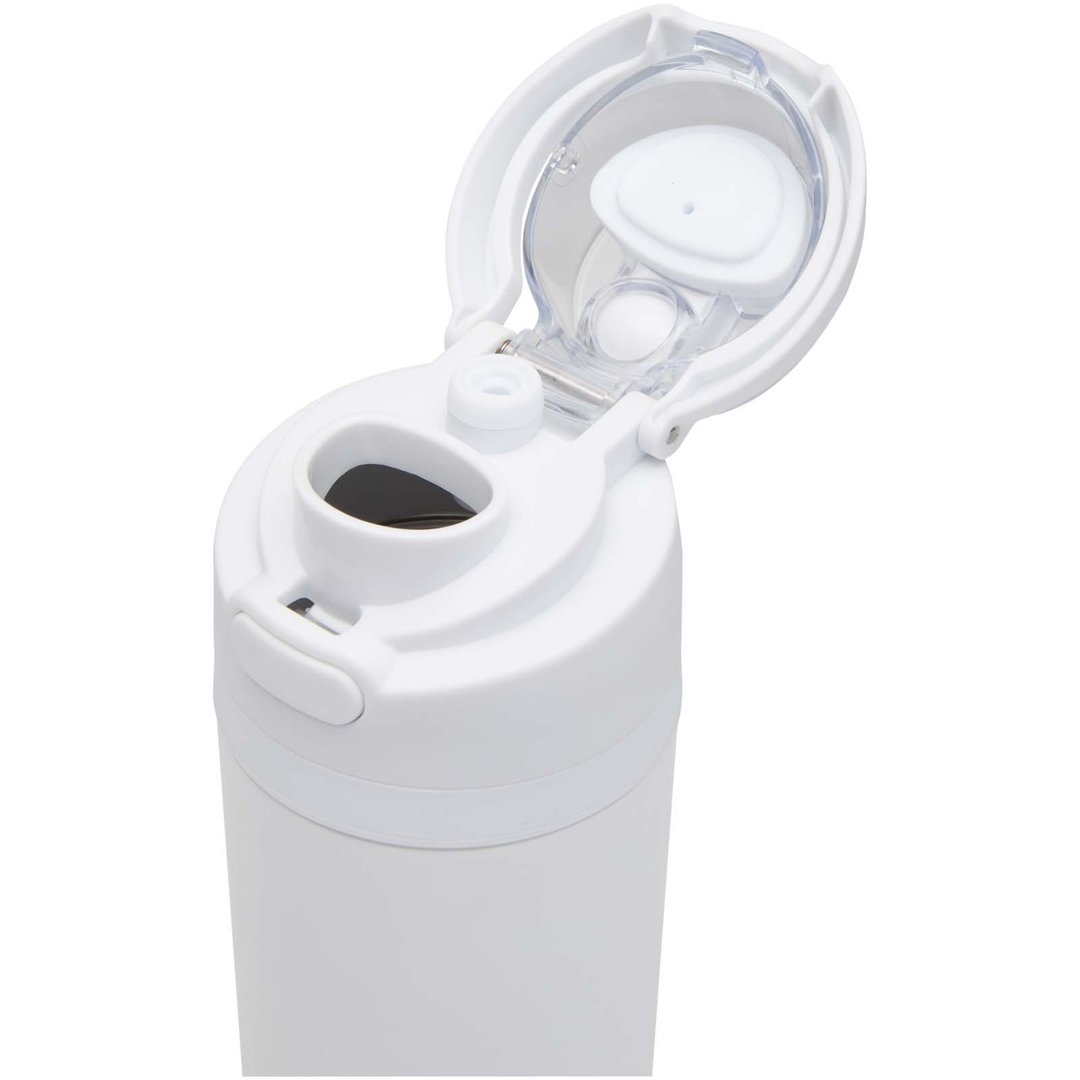800 ml RCS Trinkflasche aus recyceltem, einwandigem Edelstahl mit Multifunktionsdeckel und Klappstrohhalm - Gillingin