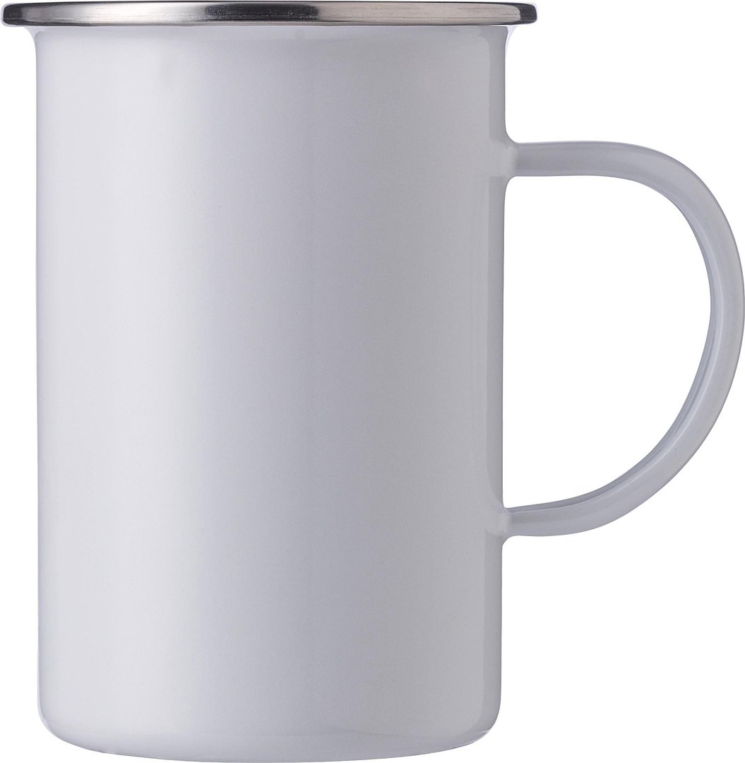 Emaille-Tasse Fränzi | Edelstahlrand | 450 ml