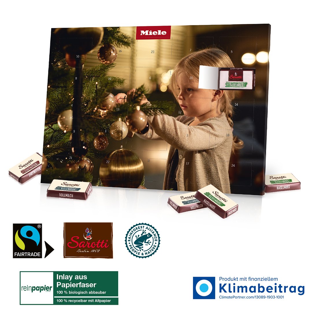 Tisch-Adventskalender Organic mit Fairtrade-Kakao