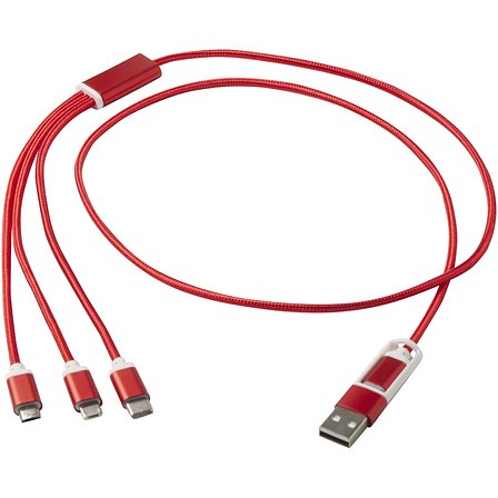 5-in-1 Ladekabel aus recyceltem Aluminium - Mudoll
