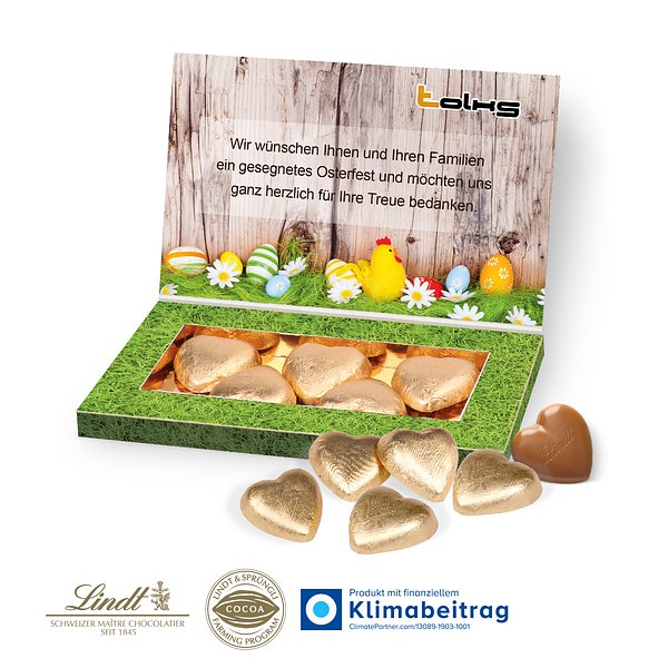 Schokoherzen in Präsentbox „Business“
