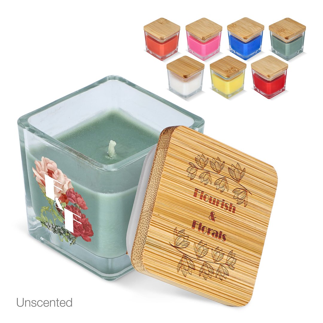 Chakra Kerze auf pflanzlicher Basis im Glasgefäß Utzi