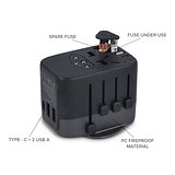 PowerPro Reiseadapter aus recyceltem Kunststoff Altina