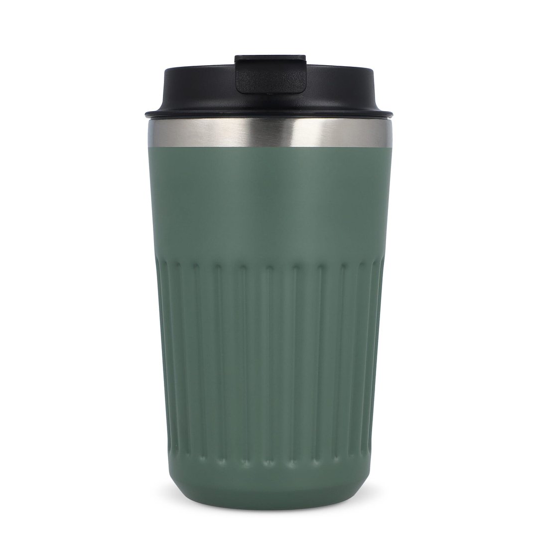 Recycelter Edelstahl-Thermobecher für Kaffee zum Mitnehmen, 400 ml Natianng