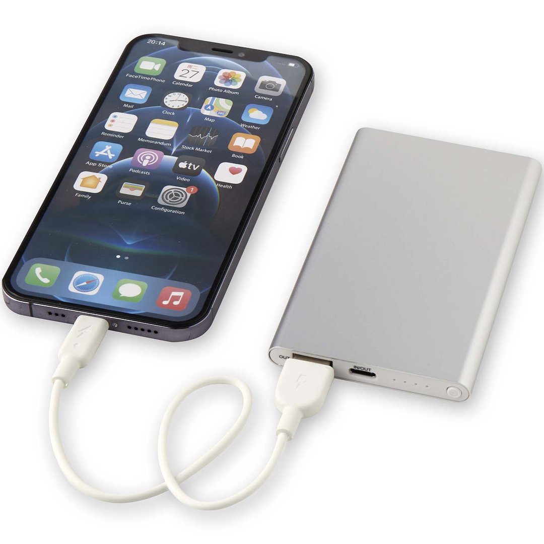 4000 mAh Type-C Powerbank aus recyceltem Aluminium - Mirg