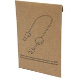 30 cm 5-in-1 Kabel aus recyceltem Kunststoff für Datenübertragung und 27W Schnellladung mit Bambusdetails - Bettt