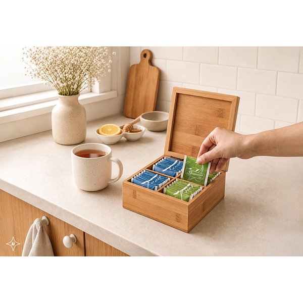 Teebox aus Bambus Helleyca