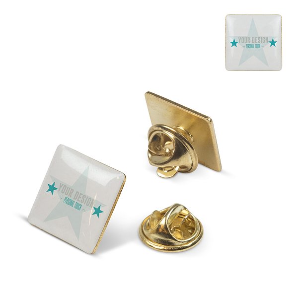 Metall Pin, quadratisch 15x15mm Pauliel