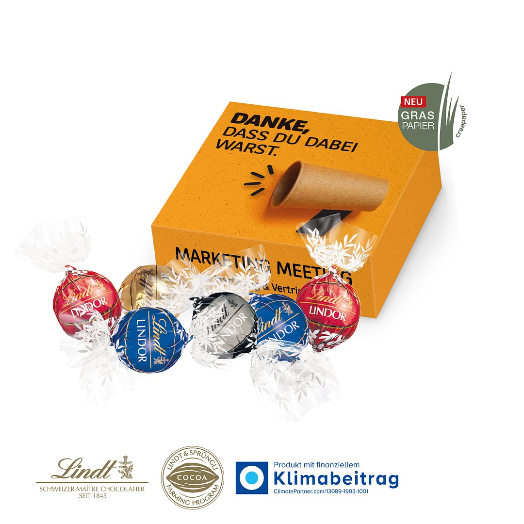 Lindor-Präsent auf GRASPAPIER