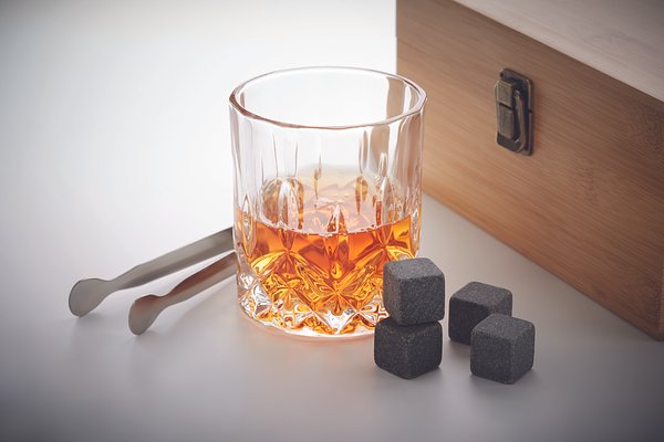 Whisky Set in Bambus Box Merena