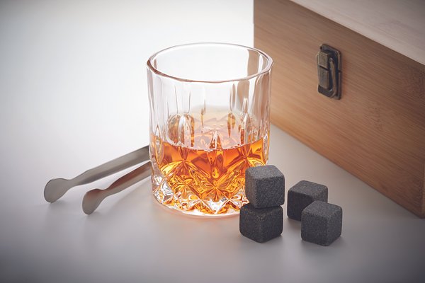 Whisky Set in Bambus Box Merena