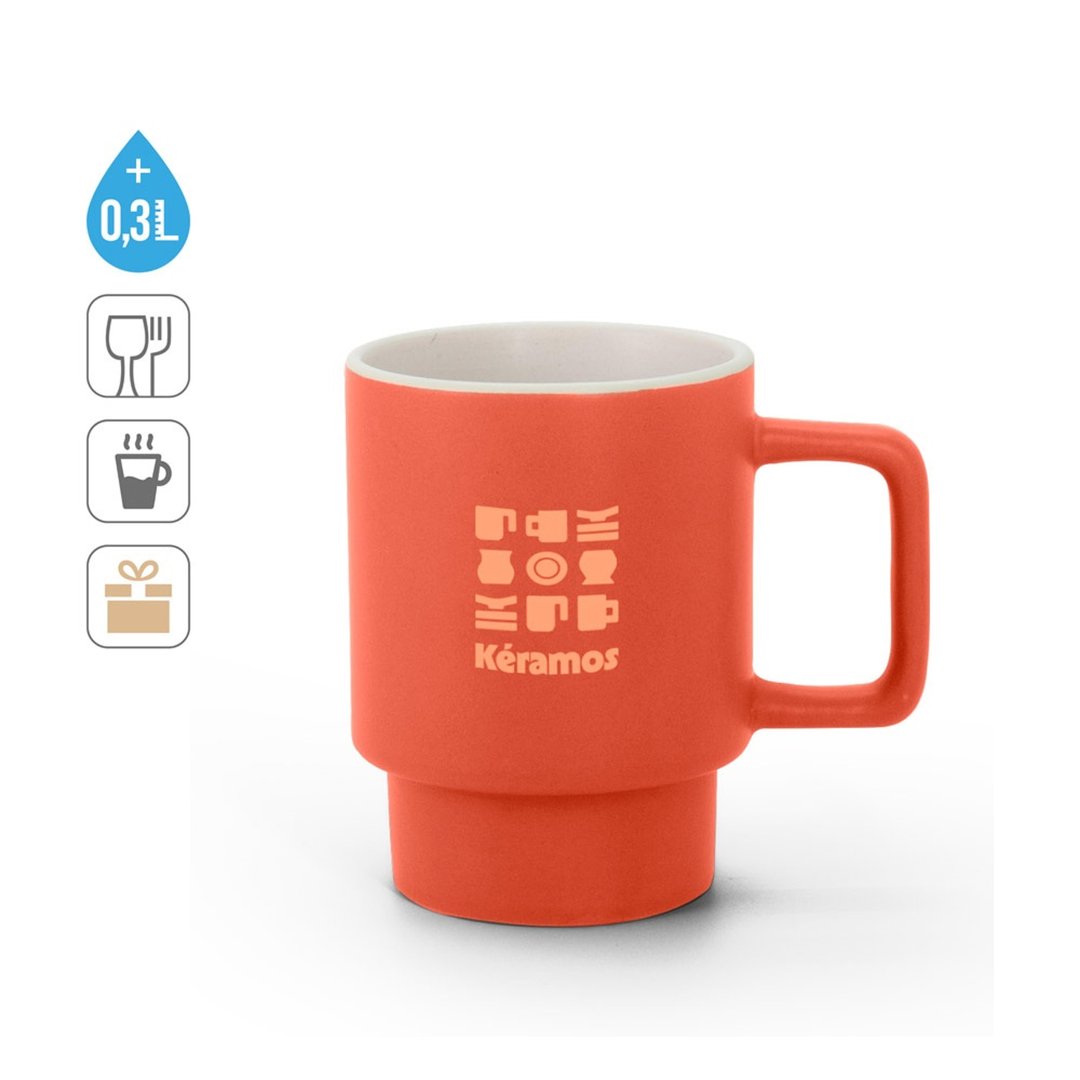 Reisebecher aus Edelstahl mit Keramikbeschichtung innen 470ml Durg